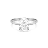 14K Gold Lab Grown Oval Diamond Solitaire 3MM Engagement Ring