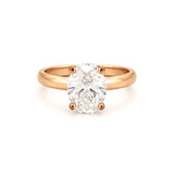 14K Gold Lab Grown Oval Diamond Solitaire 3MM Engagement Ring