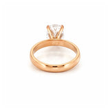 14K Gold Lab Grown Oval Diamond Solitaire 3MM Engagement Ring