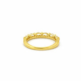 14K Gold Bead Bump Diamond Band