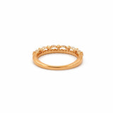14K Gold Bead Bump Diamond Band