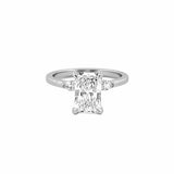 14K Gold 2.00 Carat Lab Grown Radiant Diamond Duo Marquise Engagement Ring