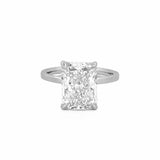 14K Gold 5.00 Carat Lab Grown Radiant Diamond Solitaire Engagement Ring