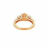 14K Gold Three Stone 6-Prong 1.00 Carat Lab Grown Diamond Trellis Prong Set Engagement Ring