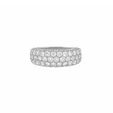 14K Gold 3D Diamond Row Band