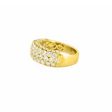14K Gold 3D Diamond Row Band