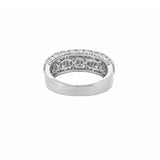 14K Gold 3D Diamond Row Band