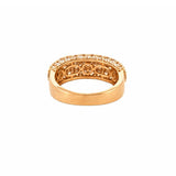 14K Gold 3D Diamond Row Band
