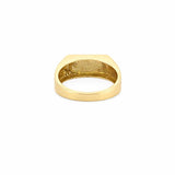 14K Gold Bar Signet Band