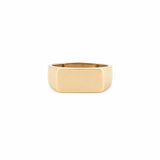 14K Gold Bar Signet Band
