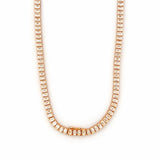 14K Gold 40.00 Carat Lab Grown Emerald Diamond Tennis Necklace