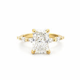 14K Gold 2.50 Carat Lab Grown Radiant Shared Marquise Setting Engagement Ring