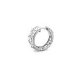 14K Gold Multi Shape Diamond Scatter Huggie Earrings