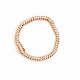 14K Gold Lab Grown 5MM Marquise Slant Diamond Tennis Bracelet