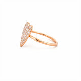 14K Gold Heart Diamond Pavé Band