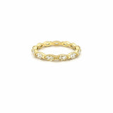 14K Gold Marquise Single Prong Natural Diamond Eternity Band