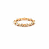14K Gold Marquise Single Prong Natural Diamond Eternity Band