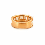 14K Gold 2.00 Carat Baguette and Round Row Wedding Band