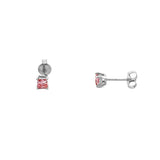14K Gold 0.50 Carat Lab Grown Princess Pink Diamond Studs