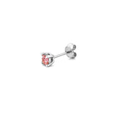14K Gold 0.50 Carat Lab Grown Princess Pink Diamond Studs