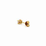 14K Gold 0.50 Carat Lab Grown Princess Pink Diamond Studs