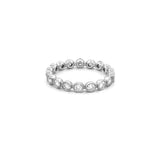 14K Gold Round Bezel Diamond Band