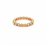 14K Gold Round Bezel Diamond Band