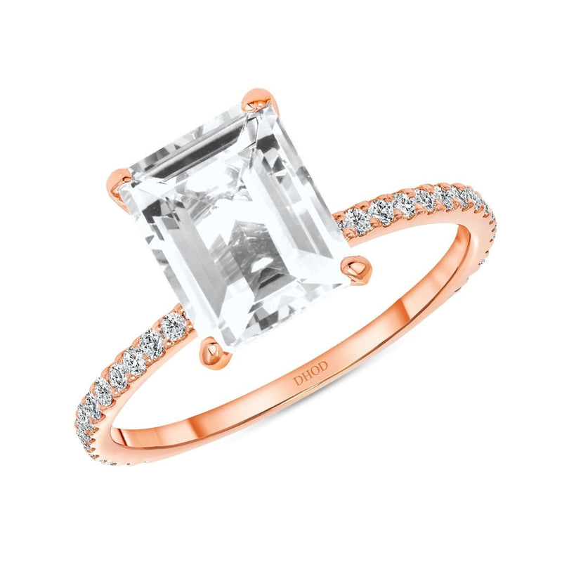The Isabella Set with a Moissanite Center Stone