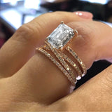 The Isabella Set with a Moissanite Center Stone