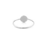 14K Gold Thin Round Signet Band