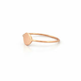 14K Gold Thin Round Signet Band