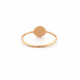 14K Gold Thin Round Signet Band