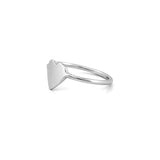 14K Gold Thin Heart Signet Band