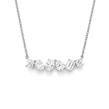 14K Gold Mixed Shape Lab Grown Diamond Pendant Necklace