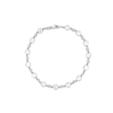 14K Gold Spaced Lab Grown Diamond Bezel Bracelet