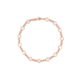 14K Gold Spaced Lab Grown Diamond Bezel Bracelet