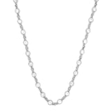 14K Gold Spaced Lab Grown Diamond Bezel Necklace