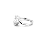 14K Gold Swirl 2.00 Carat Lab Grown Diamond Fashion Band