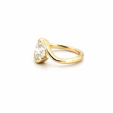 14K Gold Swirl 2.00 Carat Lab Grown Diamond Fashion Band