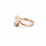 14K Gold Swirl 2.00 Carat Lab Grown Diamond Fashion Band