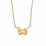 14K Gold Pavé Fashion Butterfly Diamond Pendant Necklace