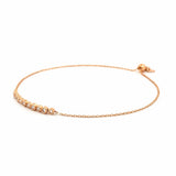 14K Gold Diamond Bezel Bolo Chain Bracelet
