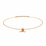 14K Gold Diamond Bezel Bolo Chain Bracelet
