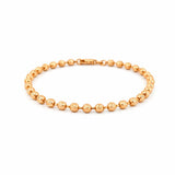 14K Gold 3.6MM Diamond Cut Ball Bracelet