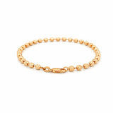 14K Gold 3.6MM Diamond Cut Ball Bracelet