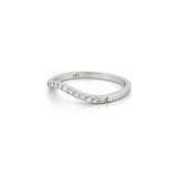14K Gold 1.4MM Curved Diamond Band