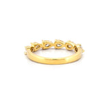 14K Gold Pear Shape 3MM Diamond Band