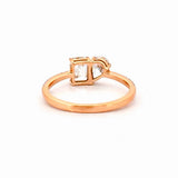 14K Gold Toi et Moi Pear and Emerald Lab Grown Diamond Prong Set Band