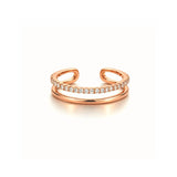 14K Gold Open Split Diamond Band