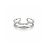 14K Gold Open Split Diamond Band